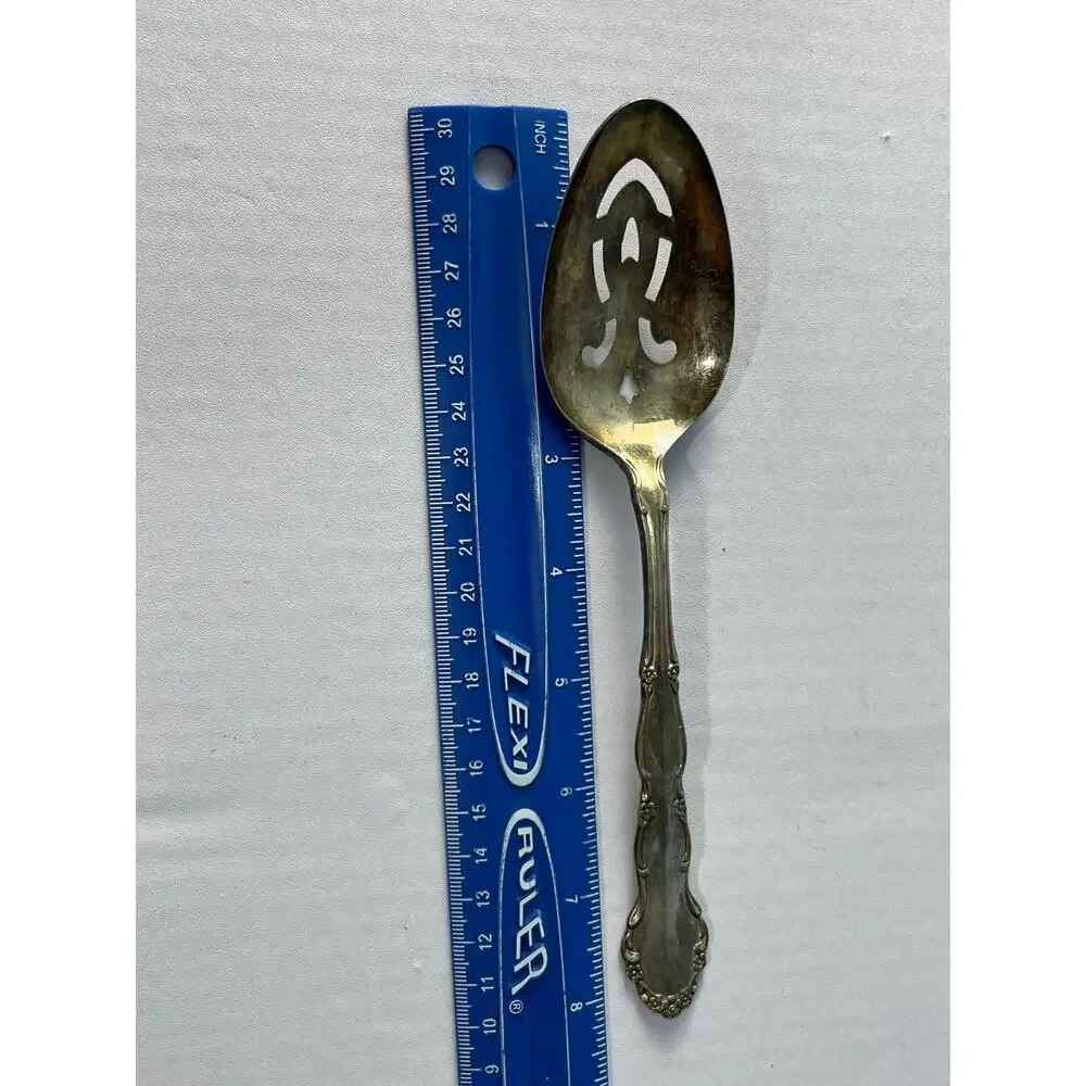 VTG Rogers Bros Silverplate Serving Utensils Lot Ladle Fork Pierced Spoon Tongs